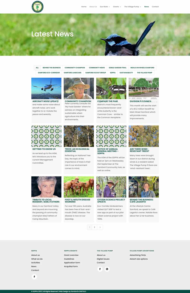 Blog Section Samford 4520 WordPress